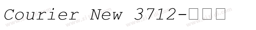 Courier New 3712字体转换
